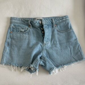 PAIGE Light Blue Jean Shorts